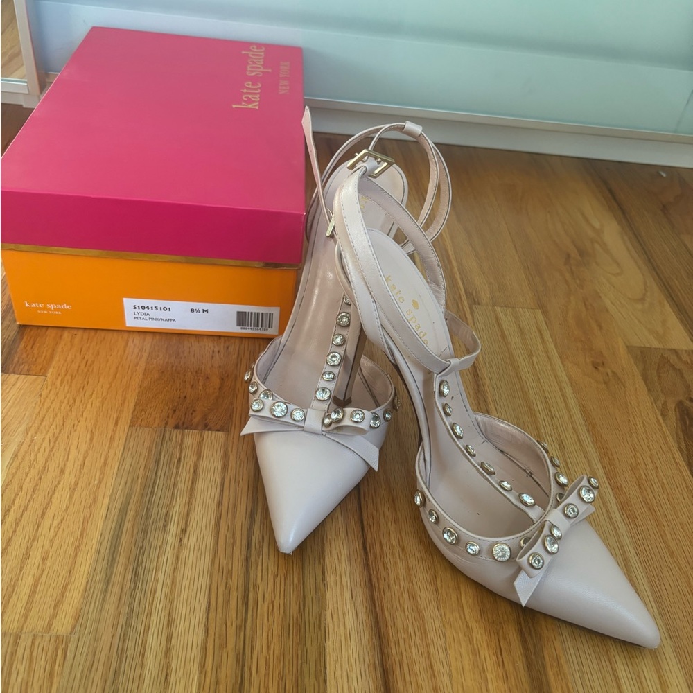 Kate Spade Lydia Blush Studded Heels - Picture 2 of 4